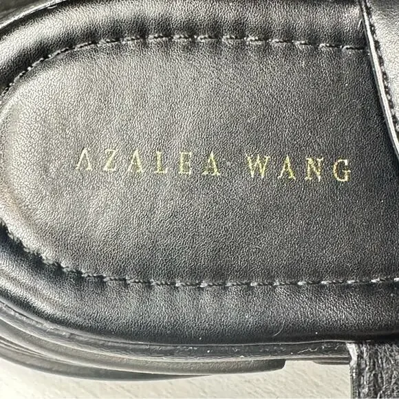 Azalea Wang Skyler Chunky Platform Sandals Size 10 Black Ankle Strap - Picture 7 of 7